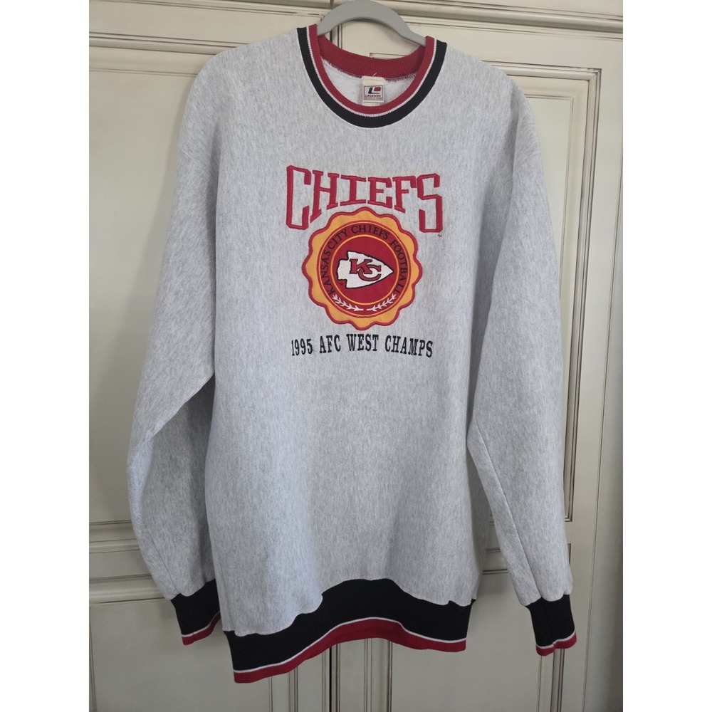 Vtg Kc Chiefs 1995 Afc West‎ Champs Sweatshirt Legends Large Xl Kansas City
